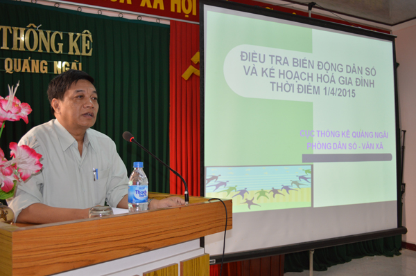 Cục Thống kê tỉnh Quảng Ngãi tổ chức hội nghị tập huấn Điều tra biến động dân số và kế hoạch hóa gia đình 1.4.2015